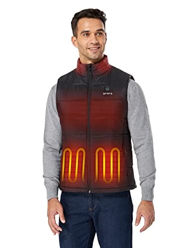ORORO Men's Lightweight 4-Zone Heated Vest